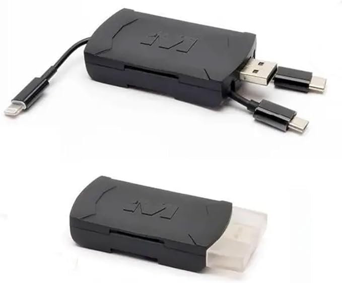 MUDDY 4-in-1 Multi Card Reader for Trail Camera Image and Video Viewing with OTG Support and Apple and Android Compatibility (Black)