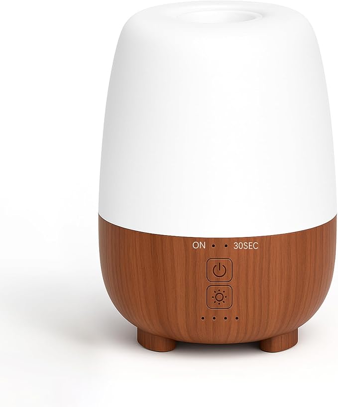 SEEDSEEL 150ML Rechargeable Battery Operated Essential Oil Diffuser, Portable Cordless Aromatherapy Diffuser,7-Hour Runtime with 7 LED Color Changing Lightsfor Home,Office,Outdoor