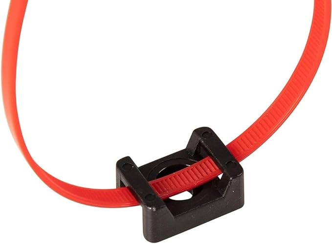 GTSE 100 Pack Of Black Screw Mounts, Zip Ties Up To 0.35" Wide, Saddle Type Zip Tie Anchors