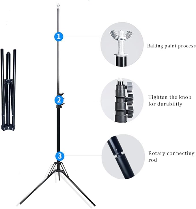5x6.5ft Portable Green Screen Backdrop Kit with Stand - Includes Carry Bag & Clamps, Foldable Green ScreenBackground for Streaming, Video Recording, Zoom Meetings, Photography