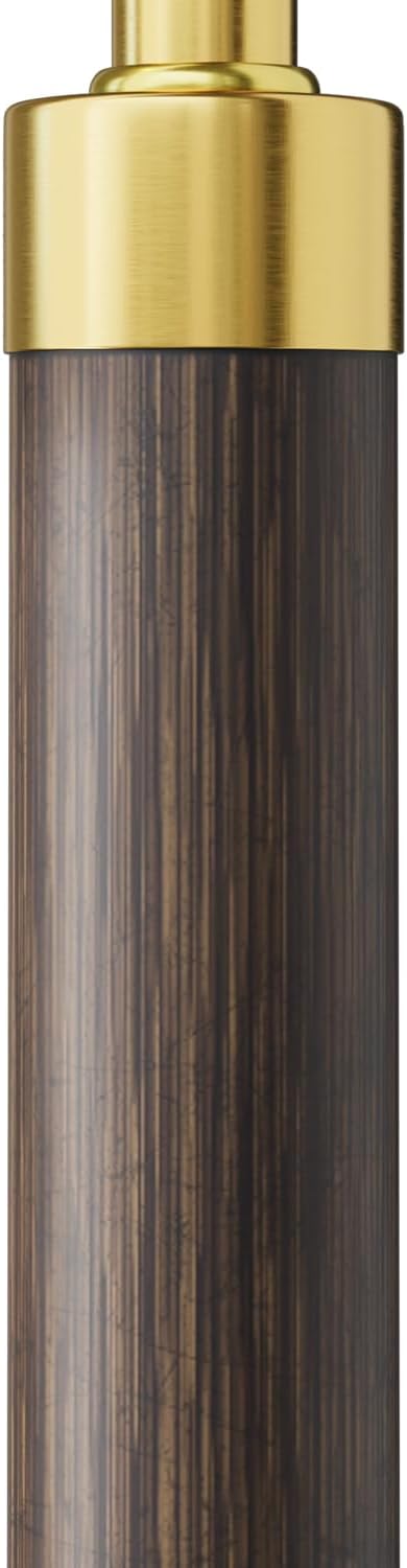 G-SAFAVA 63" Wood Floor Lamps for Living Room with Foot Switch Arc Tall Standing Lamp for Bedroom Mid Century Modern Corner Gold Floor Lamps for Office Nursery Industrial Reading Lamp, Walnut Brown