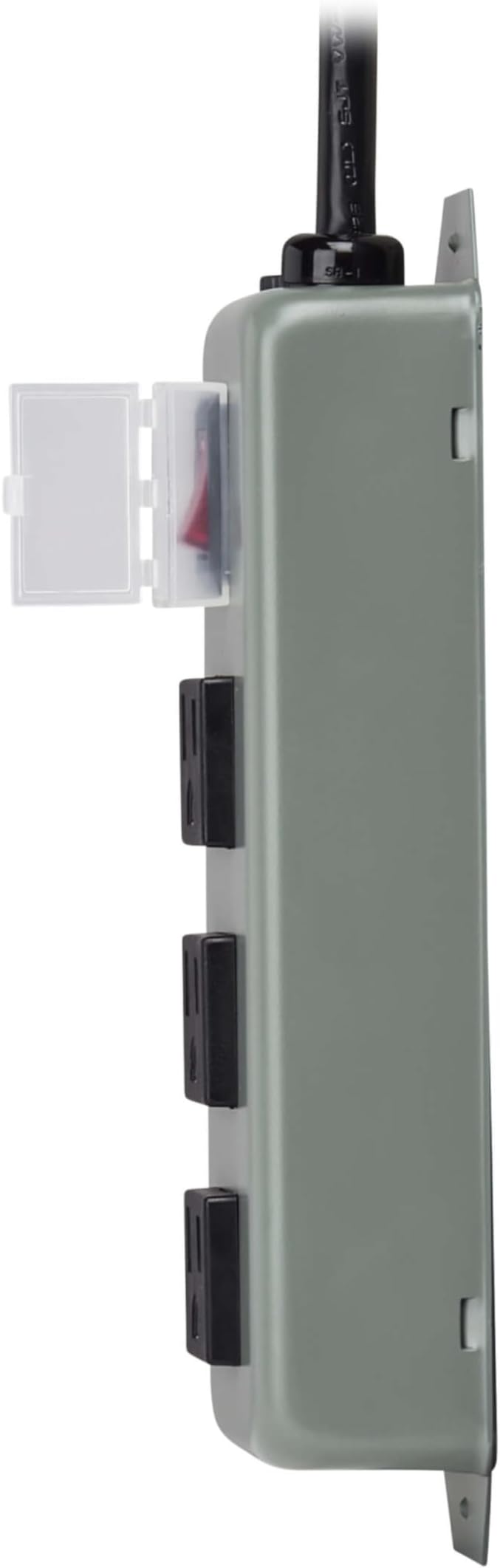 Eaton Tripp Lite Series 3-Outlet Heavy Duty Power Strip, Metal, Mountable (Wall Mount & Under Desk), 6ft Extension Cord, On/Off Switch Cover, Industrial Garage Shop Work Bench Applications (3SP)