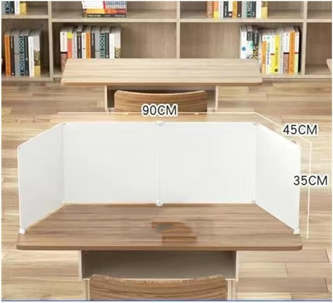 Desk Privacy Divider, Privacy Panels Desk Dividers, Privacy Dividers Waterproof Soundproof, Privacy Covers Easy to Clean, Exam Dividers School Teachers School Supplies(90CMx45CMx35CM)