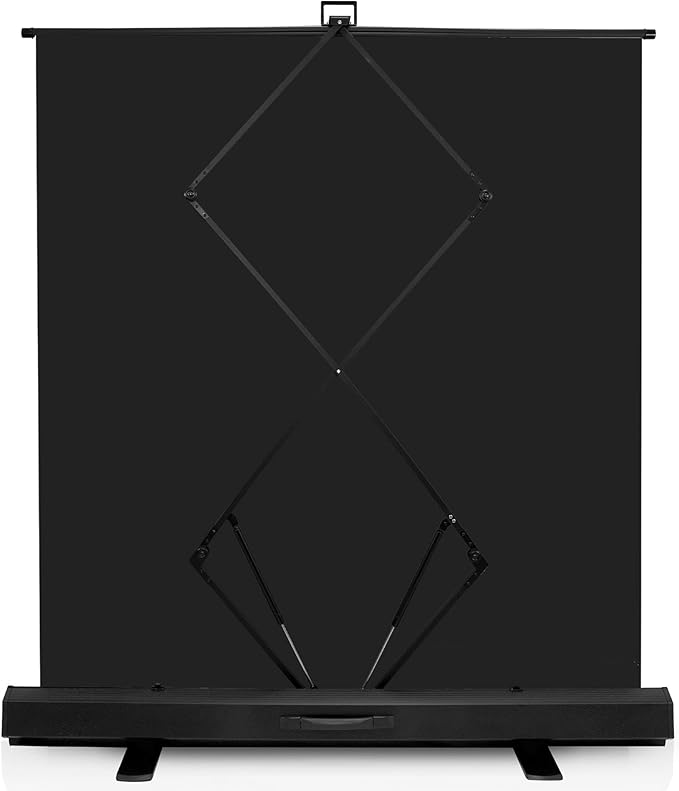 KHOMO Gear 62-Inch Black Backdrop – Collapsible, Portable Photography & Video Background for Studio, Streaming, Zoom & Content Creation – Wrinkle-Resistant, High-Density Fabric, Easy Setup