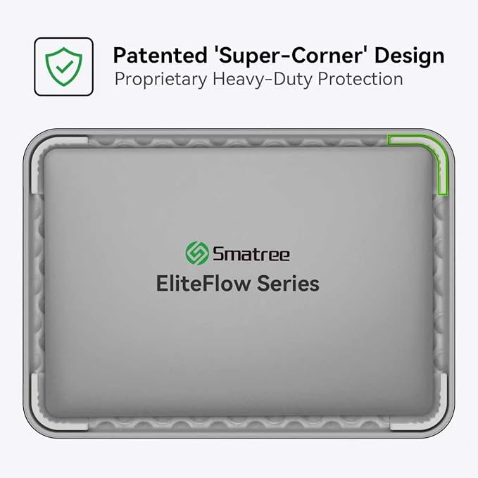 Smatree EliteFlow Laptop Sleeve Case for 14 inch DELL Latitude 9440/9450 2-in-1, Slim Protective Laptop Case with Accessory Pocket and Handle, Patented Super-Corner Shock Protection (EF411)