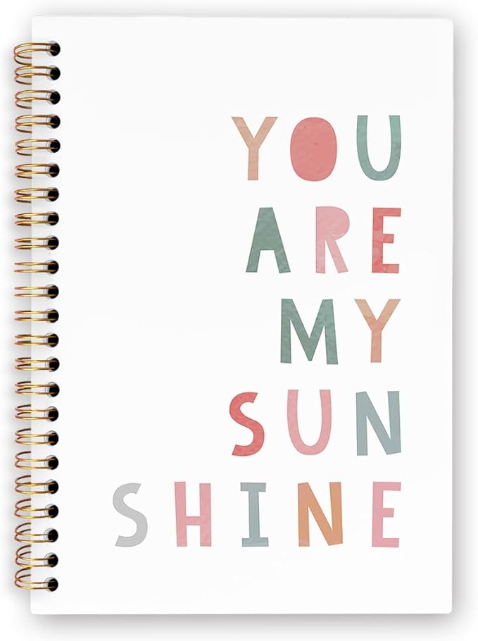 dvhdajed Boho Sunshine Inspirational Spiral Notebook, You Are My Sunshine Journaling Notebooks, Positive Affirmation Spiral Journal for Kids, Motivational Office School Supplies Gifts, 5.5x8.3 In