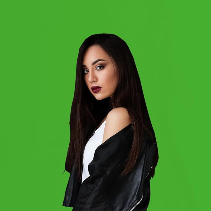 10x7 FT Polyester Photo Backdrop for Photoshoot Green Screen Backdrop Curtain,Product Photo Backdrop for Photoshoot,Photography Background for Streaming Video Studio Pure Seamless