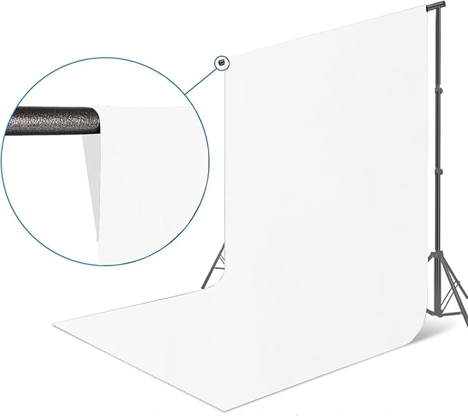 10x20 Ft White Backdrop Background for Photography Photo Booth Backdrop for Photoshoot Background Screen Video Recording Parties Curtain