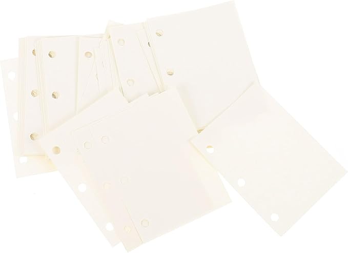OSALADI 240 Sheets Replaceable Mini Binder Paper for Scrapbook and Writing Smooth Multi-function Loose Leaf Stationery for Diaries Reports and Planning Punch Compatible
