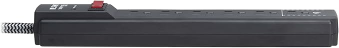 Eaton Tripp Lite Series 6-Outlet Surge Protector Power Strip, Flat Plug 25ft Braided Extension Cord, 1500 Joules, 15A Circuit Breaker, Lifetime Manufacturer's Warranty & $10,000 Insurance (TLP625DB)
