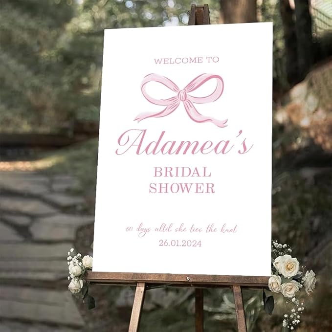 Bridal Shower Welcome Yard Sign, Wedding Shower Welcome Board, Custom Bridal Shower Sign, Elegant Bridal Shower Decor Board#2