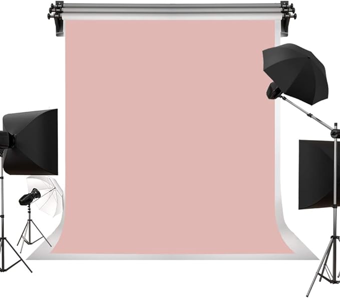 Kate 6ftX9ft Solid Light Pink Backdrop Portrait Photography Background for Photography Studio Children and Headshots Light Pink Backdrop Background