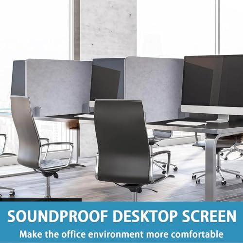 Acoustic Desk Privacy Panel - Noise Reducing, Visual Distraction Shield for Office & Home Workspaces, Enhance Focus & Productivity
