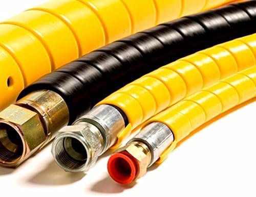 Caplugs SPPC Series – Safeplast Safe-Spiral Pre-Cut Spiral Wrap, Hose & Cable Protector, Black HD-PE, 1.25" OD x 20' Pre-Cut Length, Hydraulic & Pneumatic Hoses (32PC20bk)