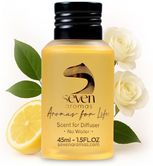 SevenAromas Hotel Scent Diffuser Oil, Luxury Hotel-Inspired Essential Oil for Aromatherapy & HVAC Diffusers – Premium Dropper Bottle - 45 ml 1.52 FL oz (Green Bamboo Soft)