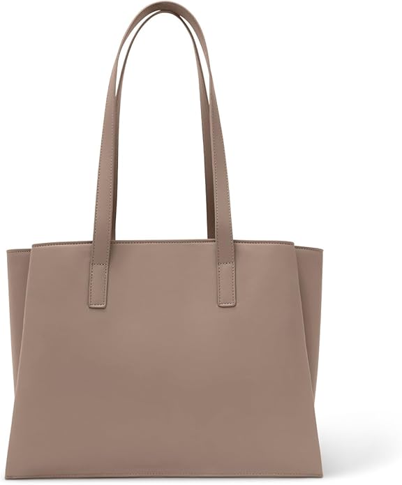 Work Tote Bags for Women 14 Inch - Work Bag Laptop Bag with Zip Compartments - Large PU Leather Office Computer Briefcase