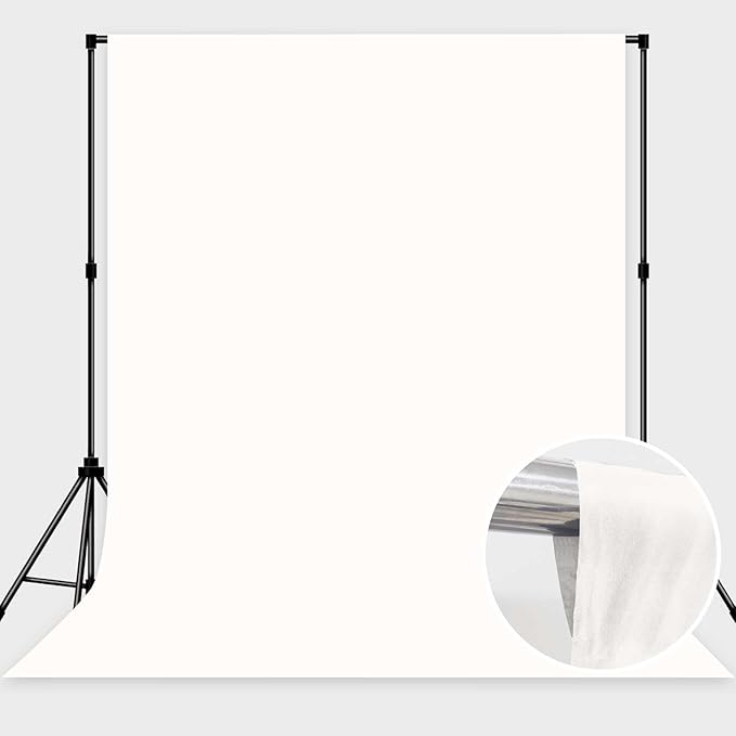 White Backdrop for Photoshoot,Photo Background for Party Portrait Photoshoots Video Studio 8x10FT