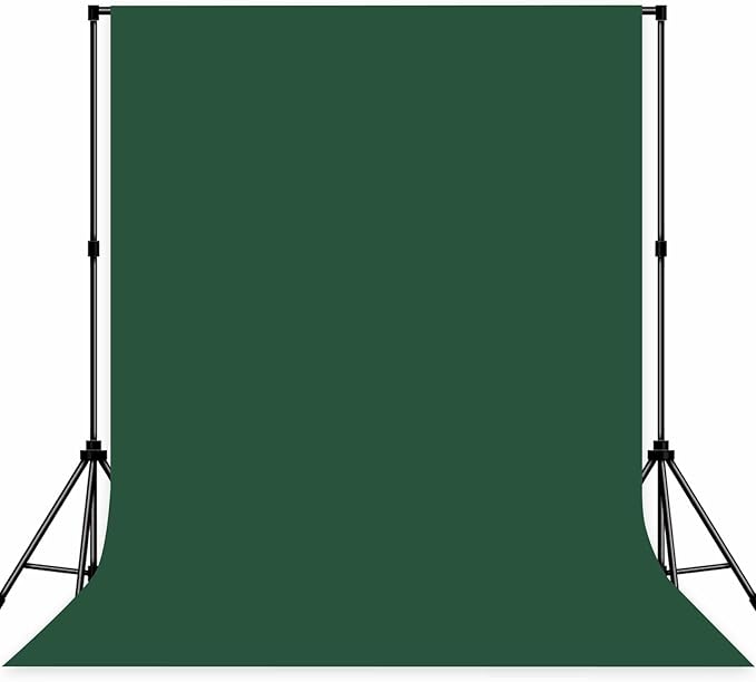 Photo Backdrop Deep Green Background Fabric Professional Photography Solution 8x10ft Seamless Design Eliminate Wrinkles Natural Theme Photography and Flower Background