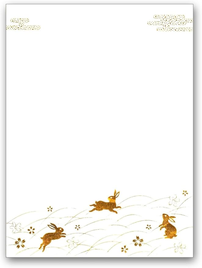 KUDOS.JP Cute Kawaii Japanese Stationery Letter Writing Paper Set with 8 Writing Papers and 4 Envelopes