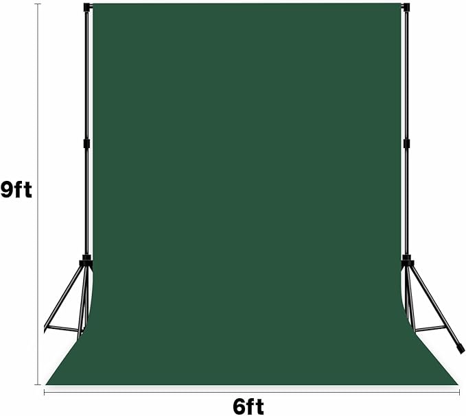 Photo Backdrop Deep Green Background Fabric Professional Photography Solution 6x9ft Seamless Design Eliminate Wrinkles Natural Theme Photography and Flower Background