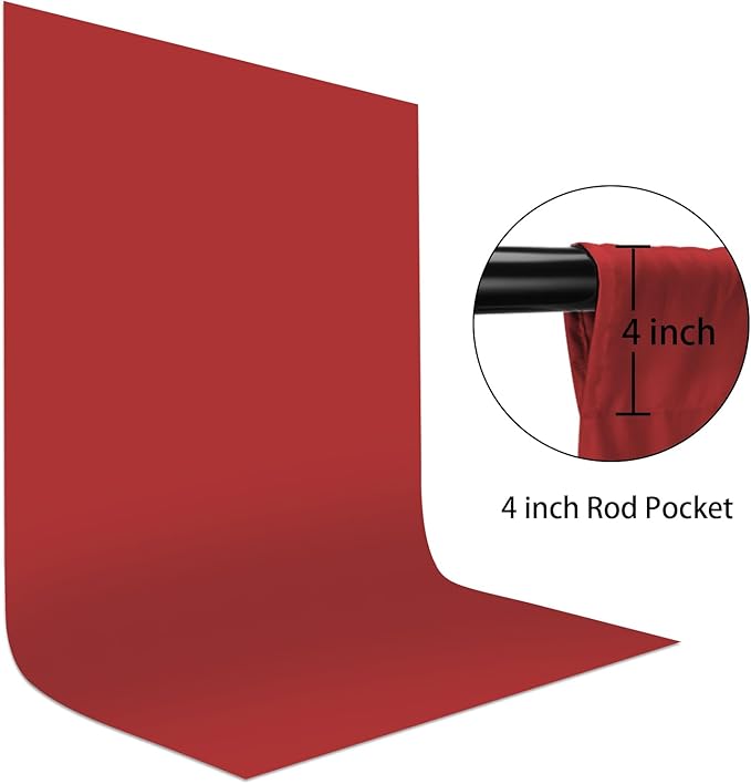 UTEBIT Christmas Background, 6x9ft Classic Red Photo Backgrounds Microfibre Retro Abstract Crimson Photography Backgrounds Portrait Props for Photography