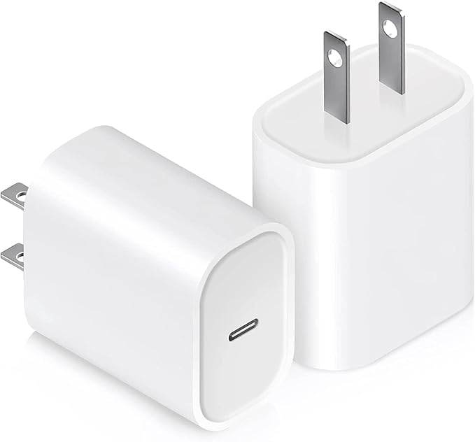 USB C Charger Block 20W, Ocupwei PD 3.0 Fast Charging Wall Charger USBC Power Adapter Type C Brick Cube for iPhone 17/Pro/Pro Max/17 Air/ 16/16 Pro/16 Pro Max/15/Plus/Pro/Pro Max [2 Pack]