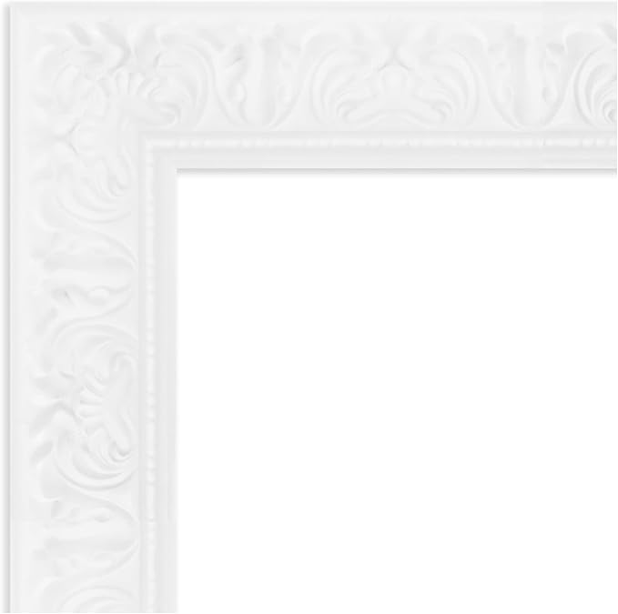 Amanti Art White Framed Magnetic Board 27x35 Medium Vision Board for use with Magnets, 100% Metal Sheet to Display Items as Office Decor or for Home Organization in mudroom, Kitchen or Kids Room
