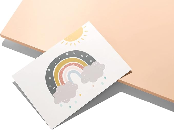 Twigs Paper - 12 Vibrant Rainbow Blank Greeting Cards with Envelopes - 4 Different Design Cute Stationery Set for All Occasions - Assorted Rainbow Bulk Set - Made in USA (5.5 x 4.25, Set of 12)