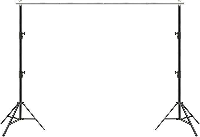 VEVOR 11.5 x 9.6 ft Heavy Duty Backdrop Stand, Height Adjustable Photography Backdrop Stand, Background Support System with 6 Clamps and A Carry Bag, for Party, Wedding, Display, Photo