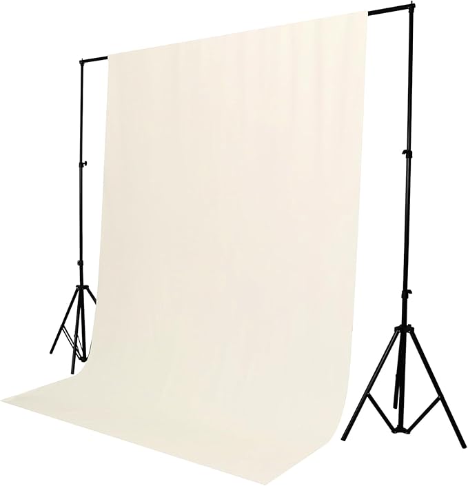 TRLYC Ivory Photography Backdrop - 10 x 10 FT Ivory Backdrops for Photoshoot Background Screen for Photo Backdrop Video Photography Studio Photo Backgrounds Background Screen Parties