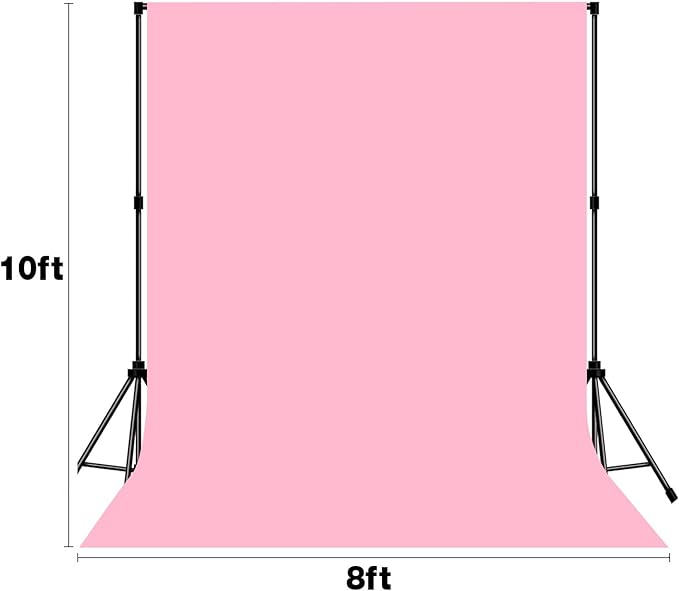 Photo Backdrop Pink Background Fabric Professional 8x10ft Seamless Design Eliminates Wrinkles Princess Theme Decoration Valentine's Day Romantic Setting