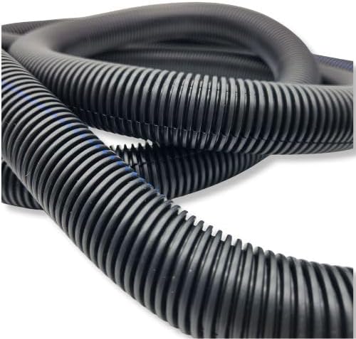 567ITG 1/4" x 100ft Split Wire Loom Tubing - Black Automotive Wire Protector Conduit, Electrical Wiring Cover & Harness Wrap, Flexible Cable Sleeve
