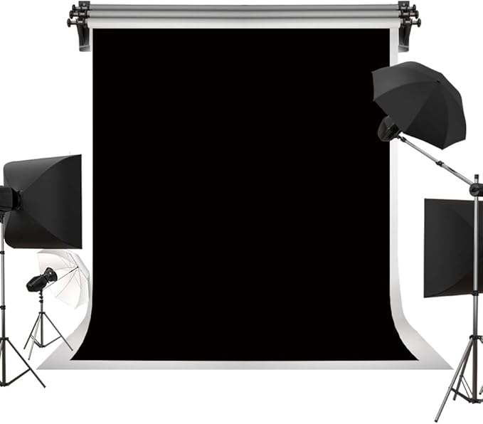 Kate 5ft×7ft Solid Black Backdrop Portrait Background for Photography Studio