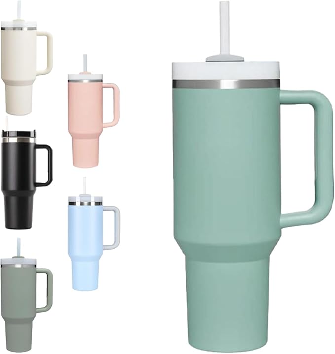 H&F Clicks Insulated Tumbler, Stainless Steel Tumbler with Leakproof Lid for Water, Coffee or Iced Tea. Cup Holder Compatible for Travel, BPA-Free Water Bottle, Vacuum Insulated Tumbler.