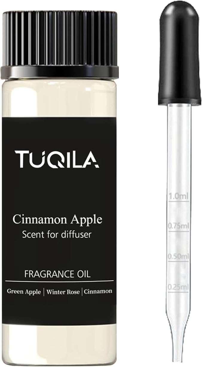 Tuqila Essential Scent Oil Cinnamon pples 20ML Sampler Waterless Diffuser Oil for Cold Air Diffusers, Luxury Home Fragrance Oils, Aromatherapy Oils for Spa, Office, Long-Lasting Refill