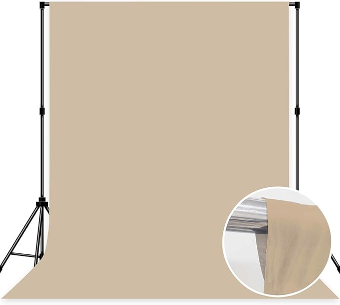 Photo Backdrop Beige Fabric Professional Photography Solution 10x10ft Seamless Design Eliminate Wrinkles Baby Shower Pregnant Women Shooting Scene Background
