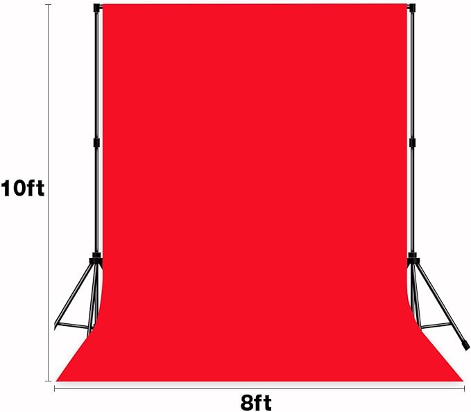 Photo Backdrop Red Background Cloth Professional Photography 8x10ft Seamless Design to Eliminate Wrinkles Wedding Luxury Theme Decoration Art Exhibition Gallery Display