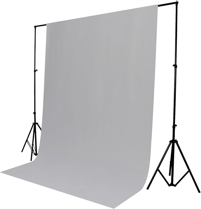 TRLYC Gray Background Backdrop - 6x9 FT Backdrops for Photography Photo Booth Photo Backdrop Fabric Sheet for Photography Screen Video Shooting Christmas Valentine's Day Background
