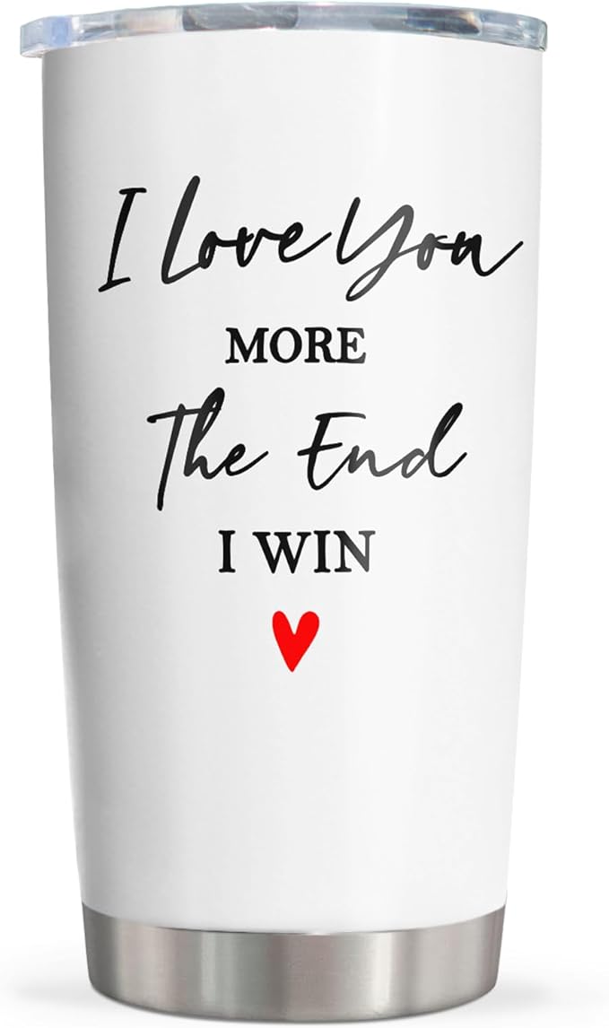 Valentines Day Anniversary Wedding Gifts for Women/Men Tumbler 20oz, Anniversary Wedding Gift for Couple, Gift for Girlfriend Wife, Wife Boyfriend Husband Birthday Gift Ideas, I Love You Gift