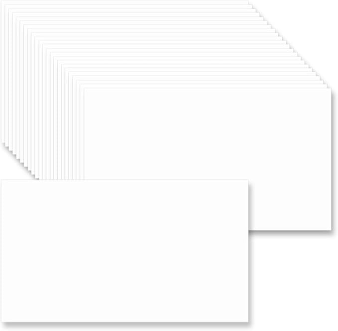 2 x 3.5 Blank White Business Cards Set of 200 - Small Plain White Cards - Create Business Cards, Thank You Packaging Insert, Gift Favor Tag, Paper Craft - Stamp, Write, Draw, DIY Card Making