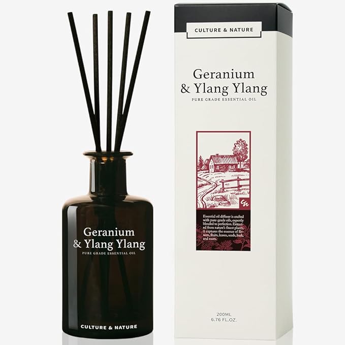 CULTURE & NATURE Pure Grade Essential Oil Diffuser (Geranium & Ylang Ylang)