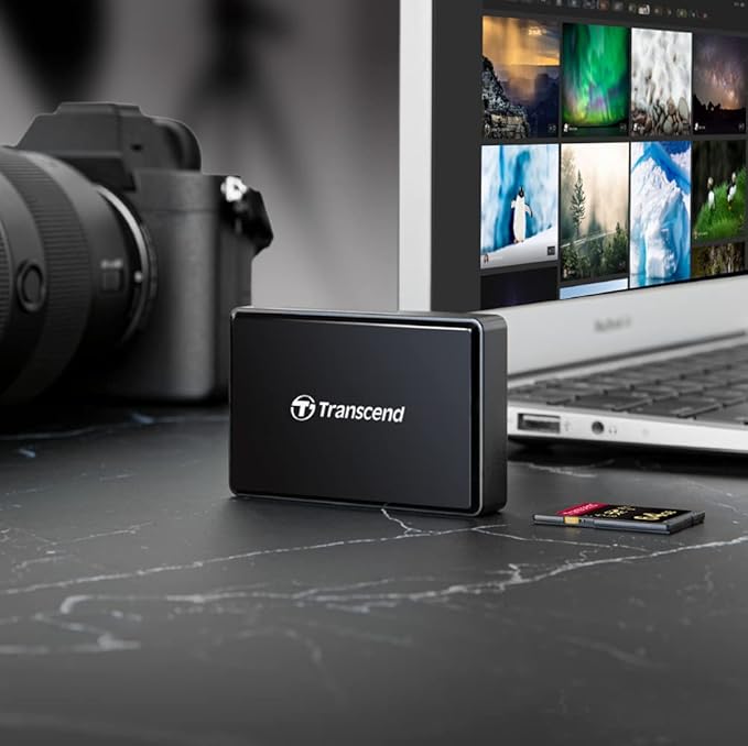 Transcend RDF9 Card Reader - CompactFlash, microSDHC, microSDXC, SDHC, SDXC, SD, microSD, CompactFlash (UDMA7) - USB 3.1 Type AExternal