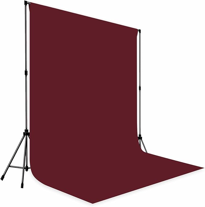 Photo Backdrop Wine Red Background Cloth Professional Photography 10x10ft Seamless Design to Eliminate Wrinkles Wedding Luxury Theme Decoration Art Exhibition Gallery Display