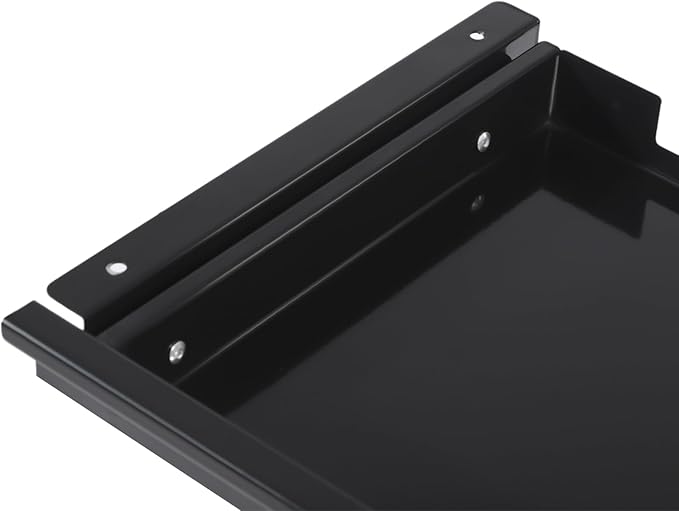 29.1" Under Desk Storage Drawer, Black Sliding Pull-Out Drawer for Sit Stand Workstation
