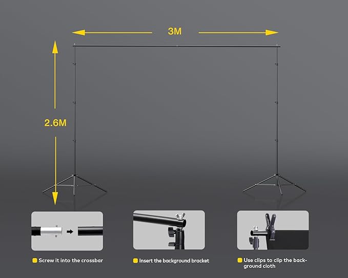 RALENO Photography Lighting Kit, 8.5x10ft Photo Backdrops Stands with 6x9ft Green Screen, 50W LED Bulbs, 5500 K, 97CRI, Umbrellas&Softbox Lighting kit for Studio Portrait Product Photography