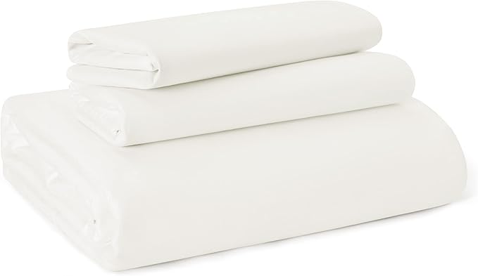 Bedsure Duvet Cover King Size - Soft Double Brushed Bedding Set for Kids & Adults, Zipper Closure, 3 Pieces, Includes 1 Duvet Cover (104"x90") & 2 Pillow Shams, NO Comforter, Ivory White