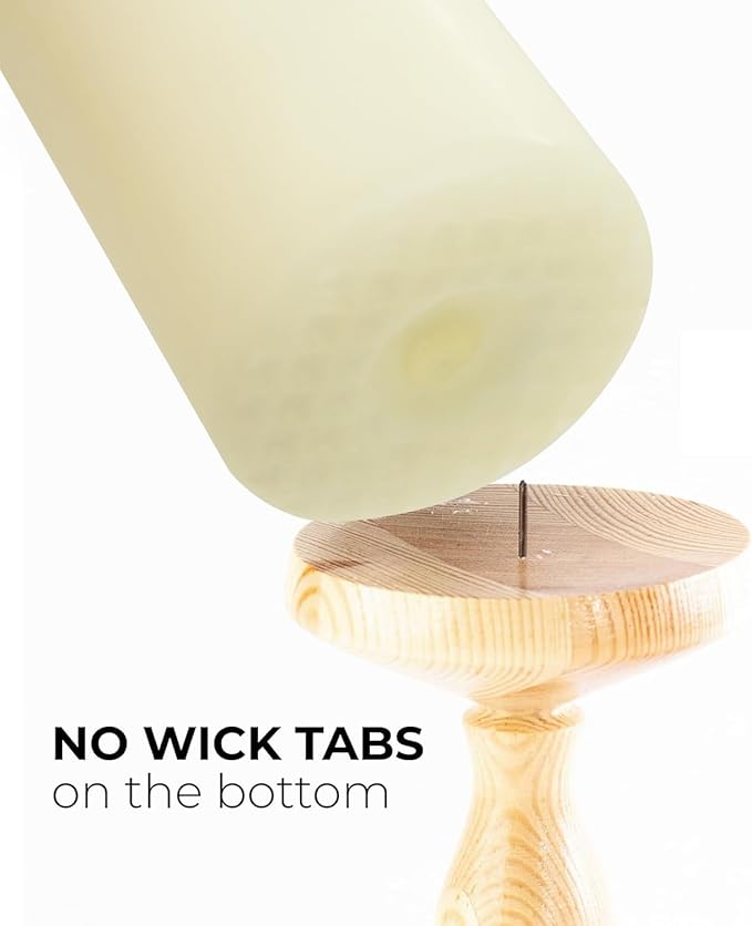 2"x4" High Ivory Pillar Candles, Set of 20 Unscented. Dripless Unscented Smokeless, Ideal for Halloween, Wedding, Emergency Lanterns, Household, Wedding and Home Décor Candlesticks