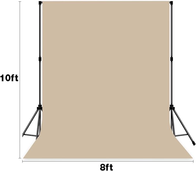Photo Backdrop Beige Fabric Professional Photography Solution 8x10ft Seamless Design Eliminate Wrinkles Baby Shower Pregnant Women Shooting Scene Background