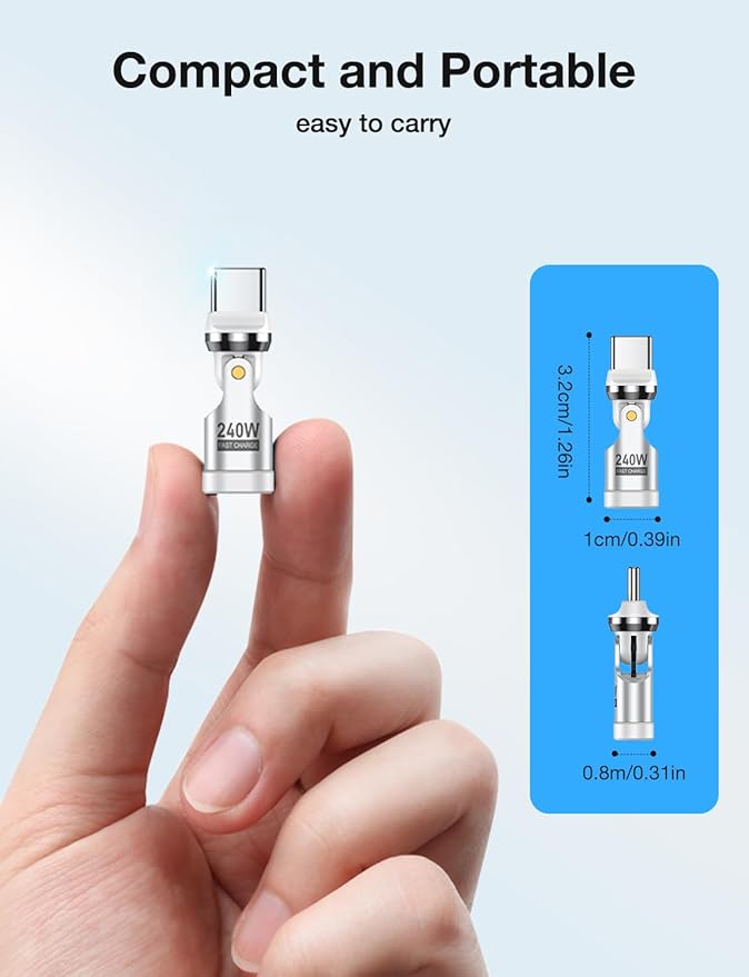 USB C Adapter [3-Pack], PD 240W USB C 90 Degree Adapter, Type C Right Angle Adapter/360 & 180 Degree C to C Adapters for Phone 17/16/15, MacBook Pro/Pad Series, Samsung Galaxy, Tablet, Laptop-White