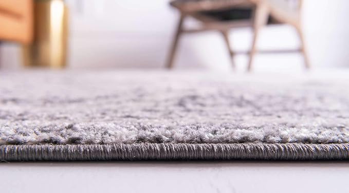 Unique Loom Bromley Collection Area Rug - Wells (2' x 6' 9" Runner, Ivory/ Gray)